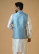 Wedding Wear Printed Nehru Jacket Set